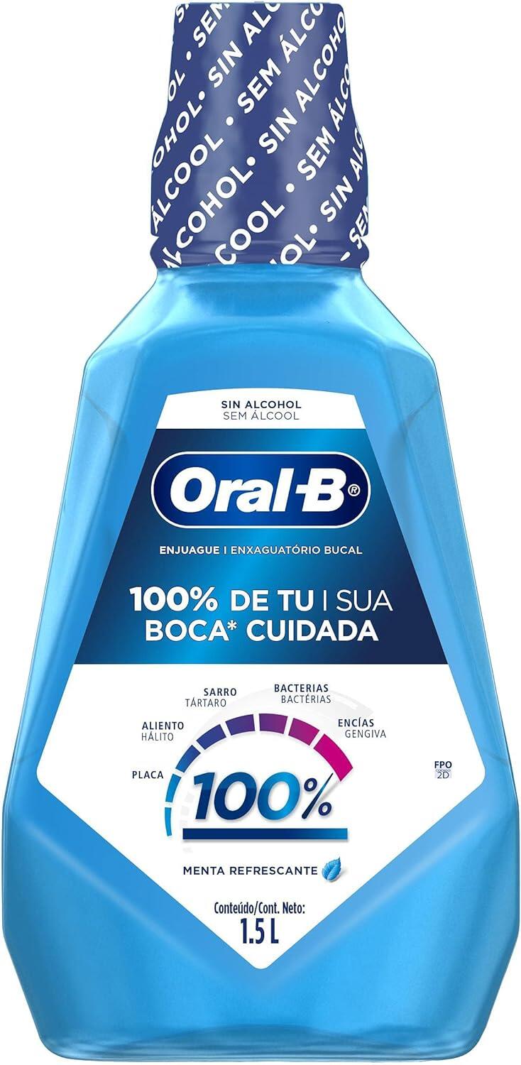 Oral-b Enxaguante Bucal 100% De Sua Boca Cuidada 1,5 L