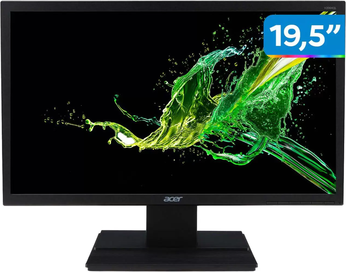 Monitor Widescreen Acer V206HQL 19,5” HD - TN VGA HDMI