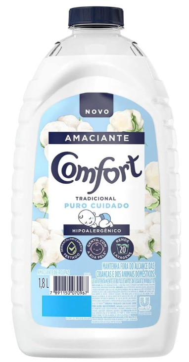 Amaciante Diluído Comfort Tradicional Puro Cuidado 1.8L