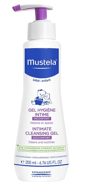 Mustela Gel Higiene Áreas Delicadas, Mustela Bebê, Roxo, Médio/200 ml