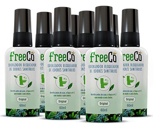 Kit 12x60ml Freecô Lavanda Bloqueador de Odores Sanitários, Freeco