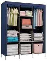 Guarda Roupa Dobrável Organizador De Roupa Azul 88130b