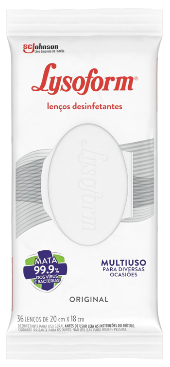 Lenços Desinfetantes Lysoform Original 36 unidades