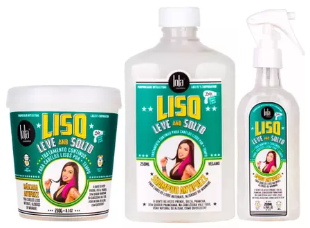 Lola Cosmetics Liso Leve and Solto Kit - Shampoo + Máscara + Spray