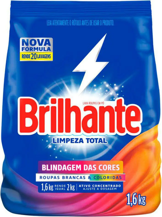 Sabão em Pó Brilhante Limpeza Total - Blindagem das Cores Original 1,6kg