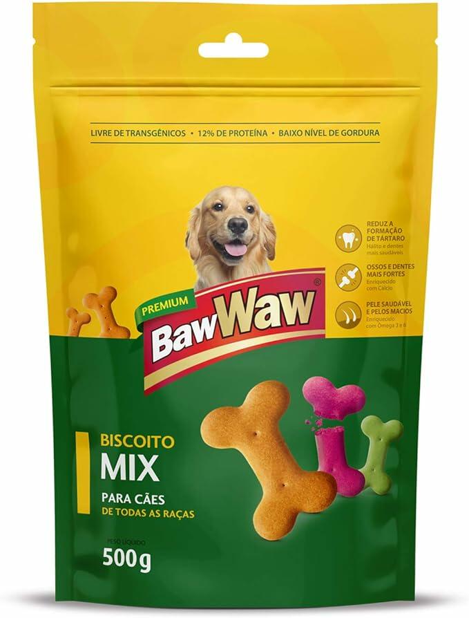 Biscoito Baw Waw para cães Mix 500g