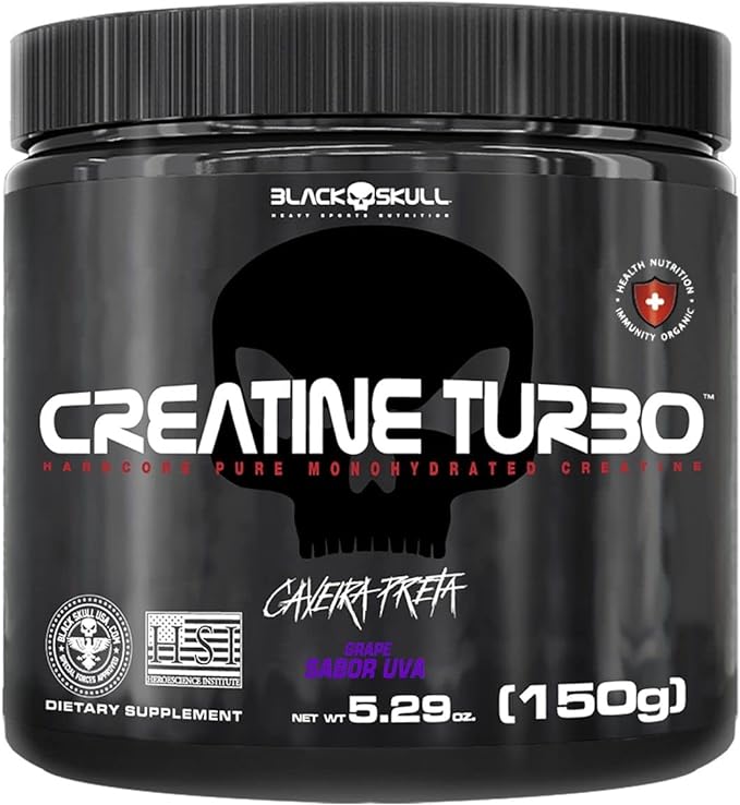 Caveira Preta Creatine Turbo - 150g Creatine Turbo Uva 150g