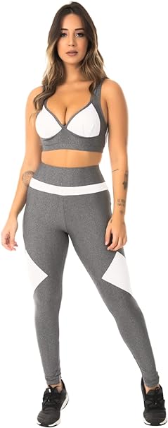 Conjunto Legging E Top Roupas De Academia Fitness Feminino