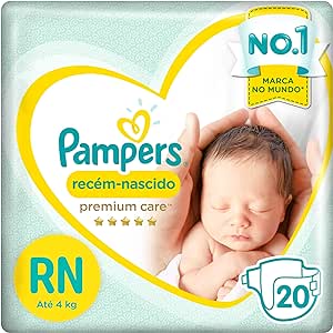 Fraldas Pampers Recém Nascido Premium Care RN 20 Unidades