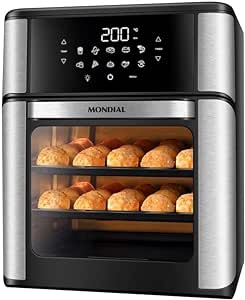 Fritadeira Air Fryer Forno Oven 12 Litros, Mondial, Preto/Inox, 2000W, 110V - AFO-12L-BI