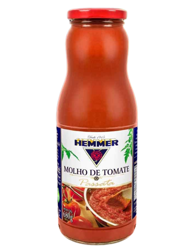 Molho de Tomate Passata Hemmer Vidro 680g