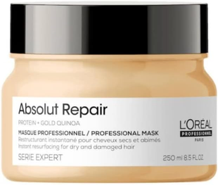 L'Oréal Professionnel Máscara Capilar Absolut Repair | Tratamento Capilar Proteico Para Nutrição Profunda | Hidrata, Repara Danos e Acrescenta Brilho | Para Cabelos Secos e Danificados | 250g | Amarelo