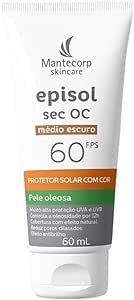 Mantecorp Skincare Protetor Solar Episol Sec Oc FPS 60 Médio Escuro 60ML