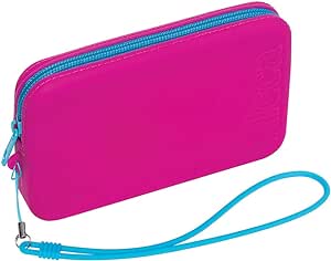 Necessaire de Silicone Pequena, Ricca, Roxa/Rosa