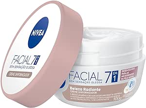 NIVEA Hidratante Facial Beleza Radiante 7 em 1 100g - 7 benefícios em 1 potinho: reduz marcas escurecidas, controla oleosidade, uniformiza, ilumina, hidrata, proteção UVA/UVB e efeito matte