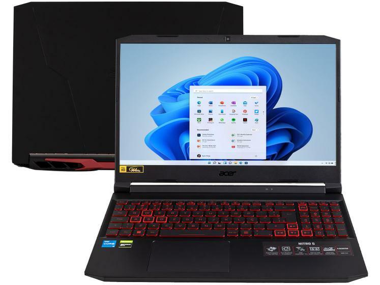 Notebook Gamer Acer Nitro Intel Core i5 8GB 512GB - SSD 15” 144Hz IPS NVIDIA GTX 1650 4GB Windows 11