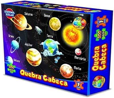 Quebra Cabeça Brinquedos Infantil Crianças Planetas 300 Pçs