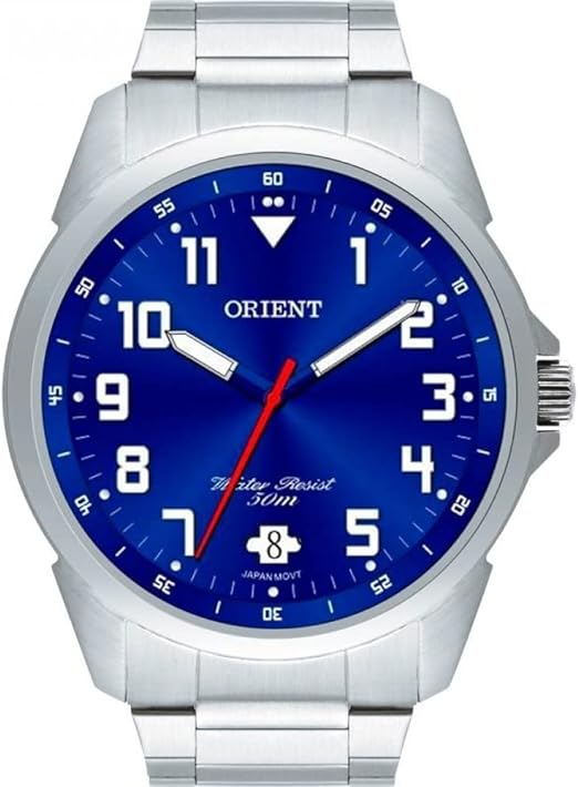 Relogio Masculino Orient Analogico - Mbss1154a D2sx - Prata/azul