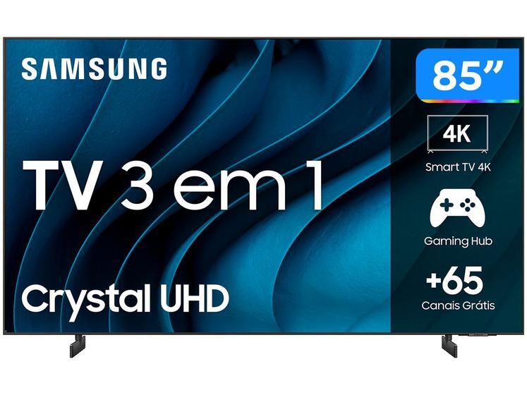 Smart TV 85” UHD 4K LED Crystal Samsung 85CU8000 - Lançamento 2023 Wi-Fi Bluetooth Alexa 3 HDMI