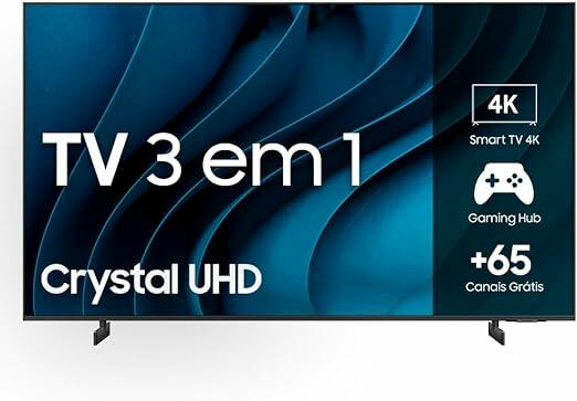 Smart TV Samsung Crystal UHD 4K 43CU8000 2023 Design AirSlim Painel Dynamic Crystal Color Tela 43