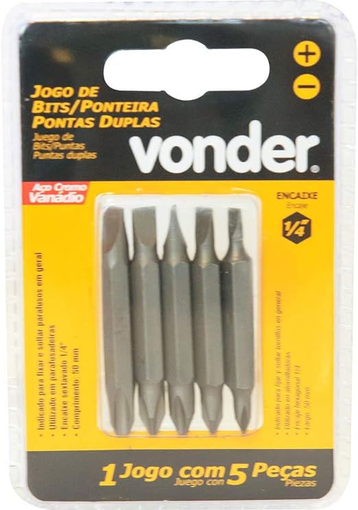 Vonder Bits/Ponteira Crv Com 5 Peças Pontas Duplas