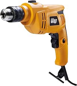 WAP Furadeira De Impacto E Parafusadeira 600W Efi 600 Mandril 3/8” Torque 9 Nm Elétrica Com Controle De Velocidade Para Brocas De Até 13 Mm 127V, Amarelo e preto