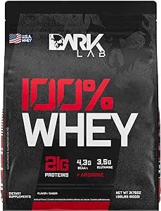 100% Whey Refil Dark Lab | 900g | Serve 30 Porções | Alta Performance | Proteína De Absorção Rápida | (morango)