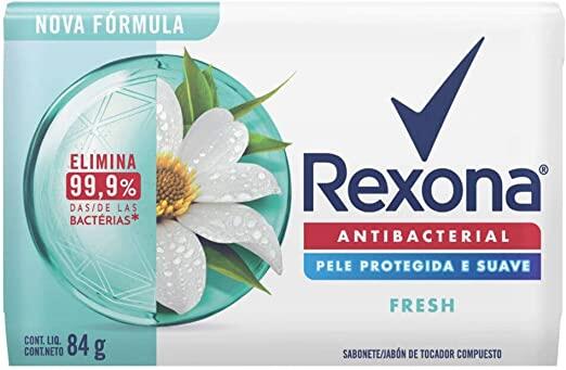 Sabonete Em Barra Rexona Antibacterial Fresh 84g, Branco