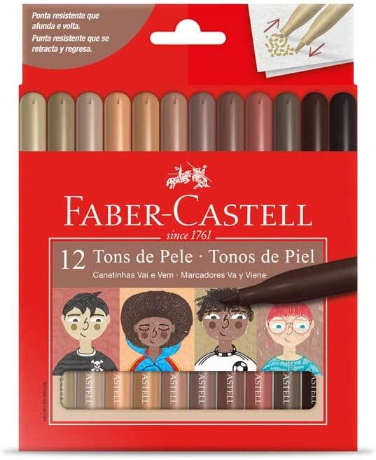 Faber-castell Canetinha Vai E Vem Tons De Pele, Modelo: 15.0112vvcczf