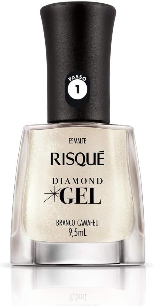 Esmalte Risqué Diamond Gel Branco Camafeu Cremoso 9,5 Ml