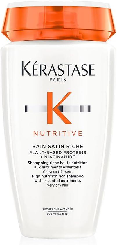 Kérastase Shampoo Nutritive Bain Satin Riche, Shampoo Hidratante, Para Cabelos Secos E Ressecados, Nutrição Intensa, 250ml