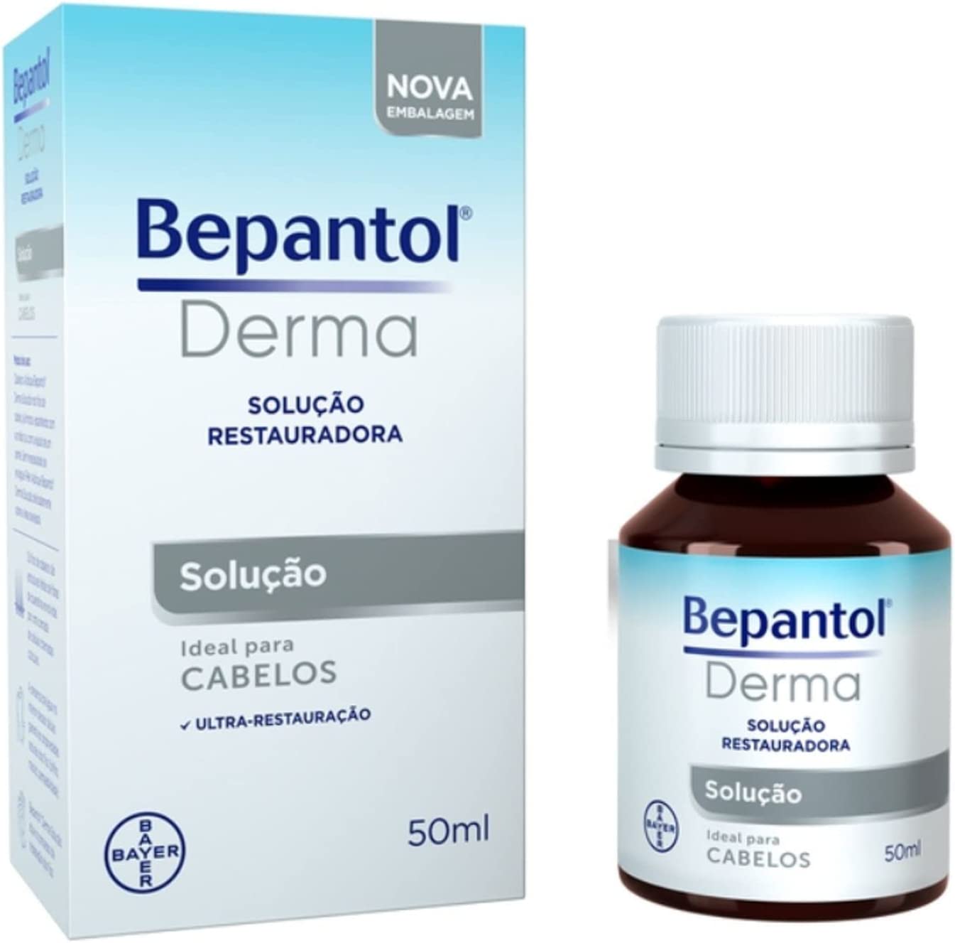 Bepantol Derma Cabelo Solução Hidratante, Solução Restauradora Para Cabelo, Hidratação Capilar, Hidratante Bepantol 50ml