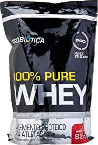 100% Pure Whey Refil, Probiótica, Morango, 825 G