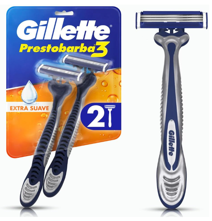 Aparelho de Barbear Descartável Gillette Prestobarba3 c/ 2 Unidades