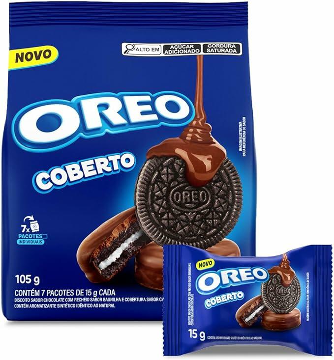 Biscoito recheado Oreo com cobertura 105g