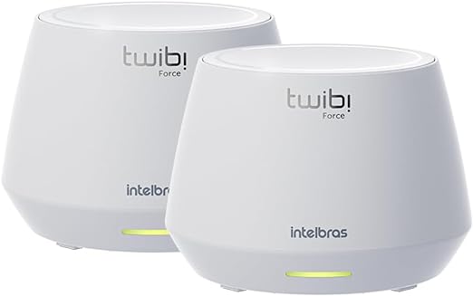 Conjunto de Roteador Sem Fio WI-FI 6 Twibi Force AX Branco Intelbras