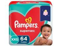 Fraldas Pampers Supersec - Tam. Xxg + De 14kg 64 Unidades