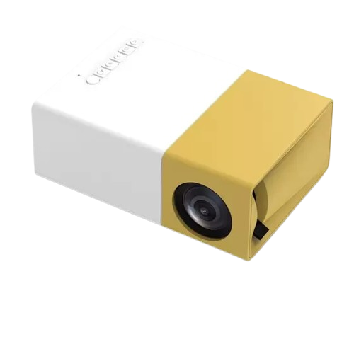 Projetor PortAtil AAO Mini YG300 Pro, 1600 Lumens, USB, HDMI, Branco e Amarelo - YG300PRO