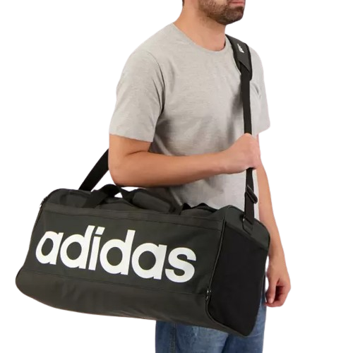 Mala Adidas Duffel Linear Media Preta