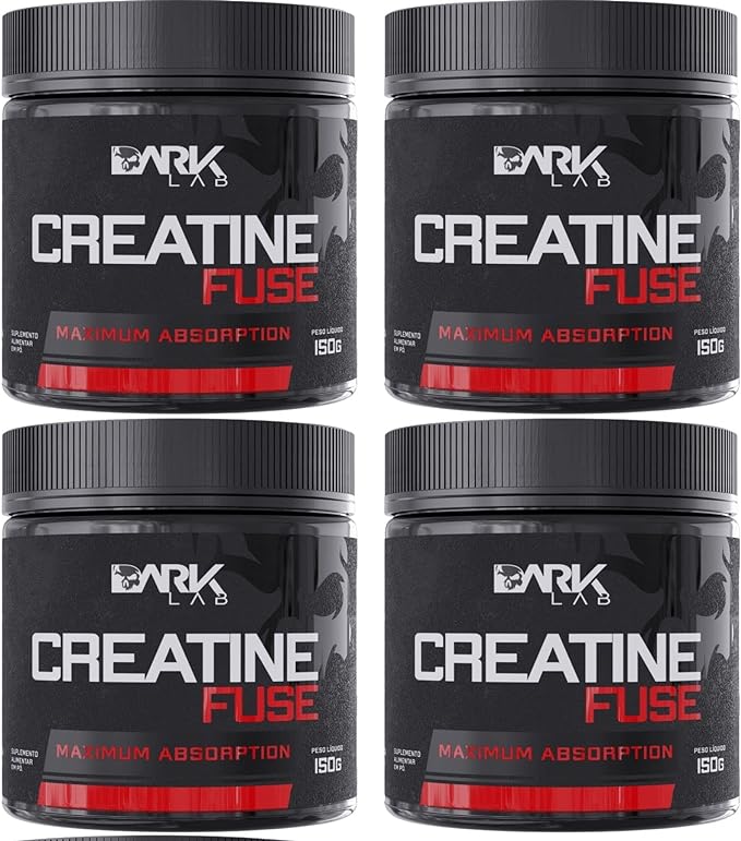 Kit Creatina Fuse 150g Dark Lab | Máxima Absorção (4 Potes)