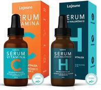 KIT Facial 1 Sérum Vitamina C (Repara, Clareia e Revitaliza) + 1 Sérum Hidratante Ácido Hialurônico (Hidrata, Suaviza e Tonifica)