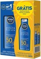 Kit NIVEA SUN Protetor Solar Protect & Hidrata FPS50 200ml + Protetor Solar Protect & Hidrata FPS50 100ml, Nivea