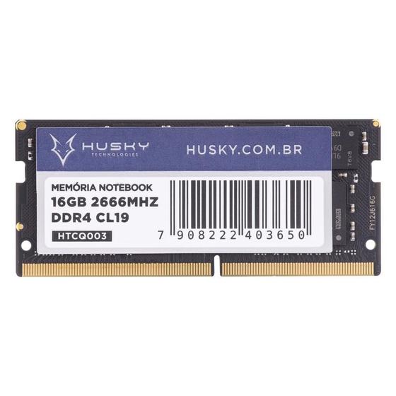 Memória Husky Technologies, 16GB, 2666MHz, DDR4, CL19, para Notebook - HTCQ003