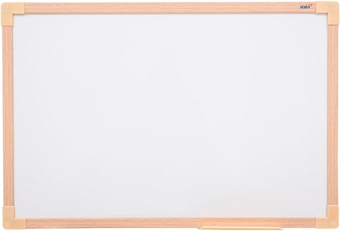 Quadro Branco Moldura MDF REVESTIDO na cor Carvalho Soft STALO, 40X30