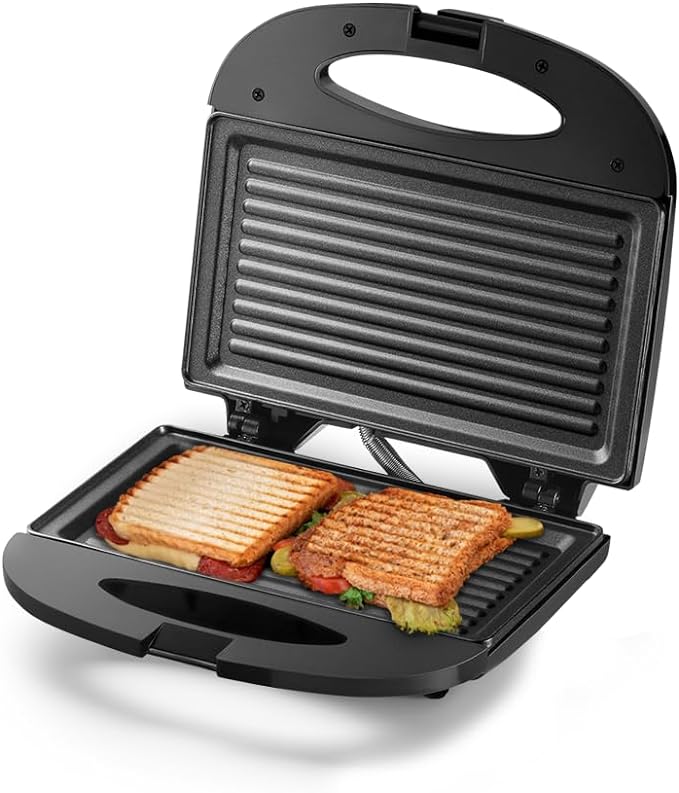 Sanduicheira Minigrill Gourmet Com 750w Chapa Dupla E Com Revestimento Antiaderente Preta Multilaser - Ce044