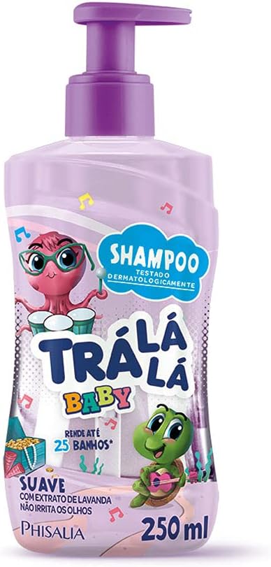 Shampoo Suave Personagem, Trá Lá Lá Baby, Branco e Roxo, 250 ml