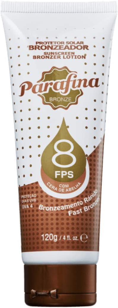 Parafina Bronze Bronzeador Solar Cera De Abelha Fps8 Bege 120 G