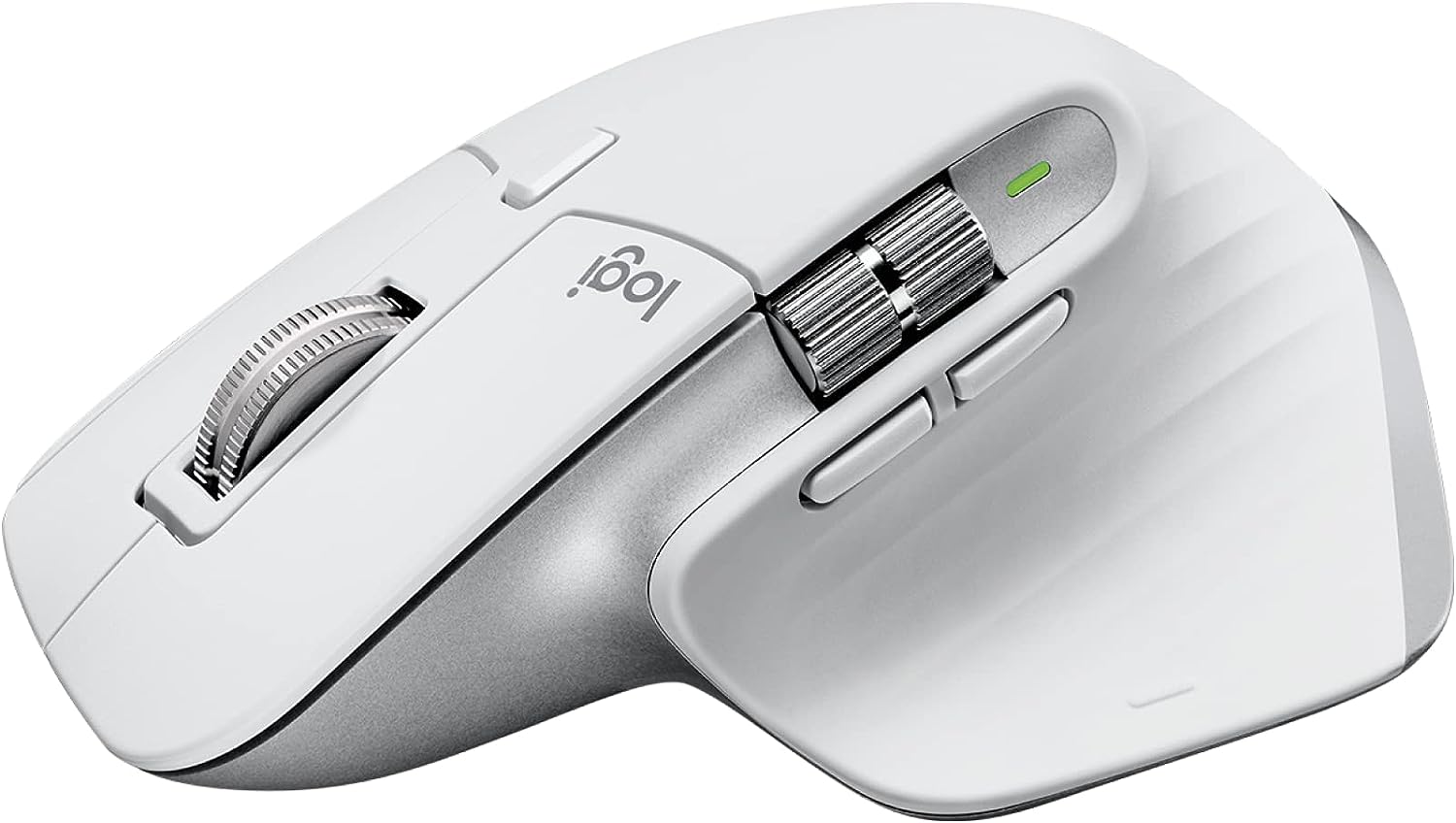 Mouse Sem Fio Logitech Mx Master 3s Com Sensor Darkfield Para Uso Em Qualquer Superfície, Design Ergonômico, Clique Silencioso, Conexão Usb Ou Bluetooth - Cinza Claro
