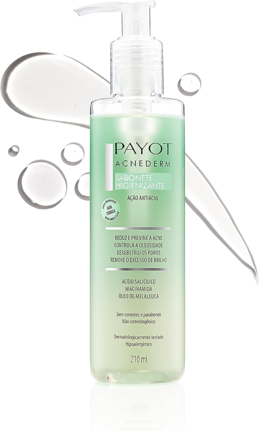 Sabonete Higienizante Acnederm, Payot, Verde, 210 Ml