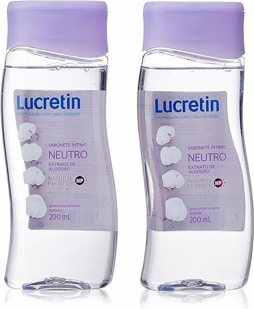 Kit Sabonete Líquido Íntimo Lucretin Neutro 200Ml 2 Unidades, Lucretin